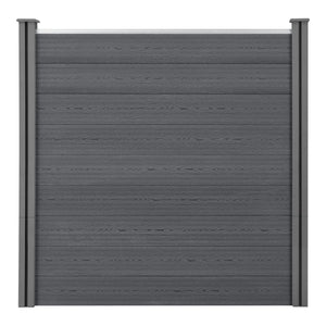 Recinzione in WPC per Giardino Staccionata Frangivista Alta 183 cm Lunga 187 cm Grigio NEU.HOLZ