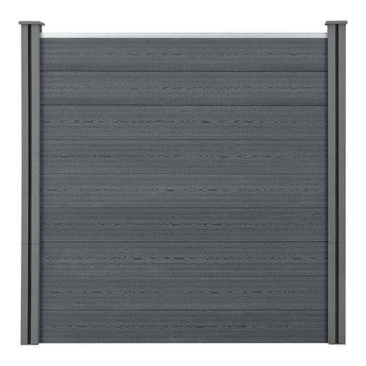 Recinzione in WPC per Giardino Staccionata Frangivista Alta 183 cm Lunga 187 cm Grigio NEU.HOLZ