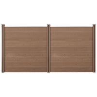Recinzione frangivista in legno composito (wpc) marrone 183 x 357 cm 03_0001445