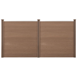 Recinzione frangivista in legno composito (wpc) marrone 183 x 357 cm 03_0001445