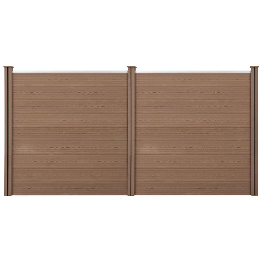 Recinzione frangivista in legno composito (wpc) marrone 183 x 357 cm 03_0001445