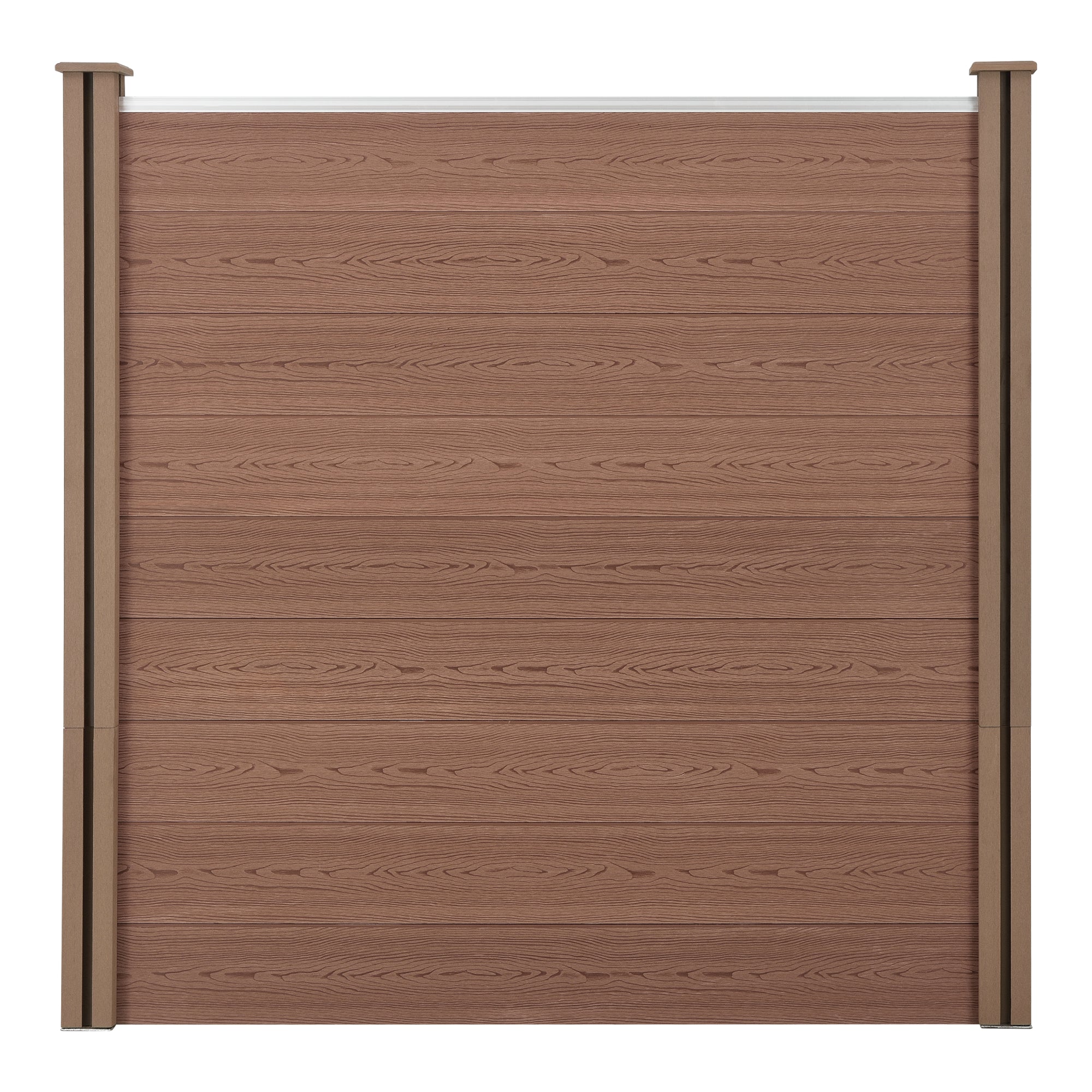 Recinzione in WPC per Giardino Staccionata Frangivista Alta 183 cm Lunga 187 cm Marrone NEU.HOLZ