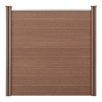 Recinzione in WPC per Giardino Staccionata Frangivista Alta 183 cm Lunga 187 cm Marrone NEU.HOLZ