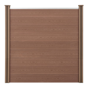 Recinzione in WPC per Giardino Staccionata Frangivista Alta 183 cm Lunga 187 cm Marrone NEU.HOLZ