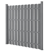 Recinzione da giardino frangivento in legno composito (WPC) 185 x 193 cm grigia 03_0001474