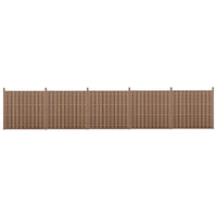 kit 5 recinzioni barriera privacy in legno composito (WPC) marrone 185 x 932 cm 03_0006590