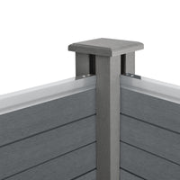 Recinzione in WPC per Giardino Staccionata Frangivista Alta 165 cm Lunga 618 cm Grigio NEU.HOLZ