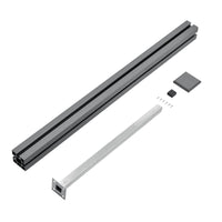 Set di 24 recinzioni da giardino frangivista con 4 montanti, tavole in legno composito wpc 165x466 cm grigio 03_0005791