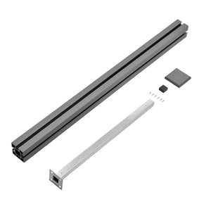 Set di 24 recinzioni da giardino frangivista con 4 montanti, tavole in legno composito wpc 165x466 cm grigio 03_0005791