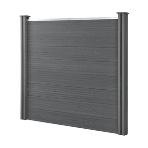 Recinzione in WPC per Giardino Staccionata Frangivista Alta 165 cm Lunga 618 cm Grigio NEU.HOLZ