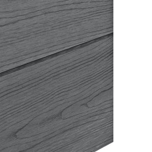 Recinzione da giardino frangivento in legno composito (WPC) grigia 180 x 96 cm 03_0001475