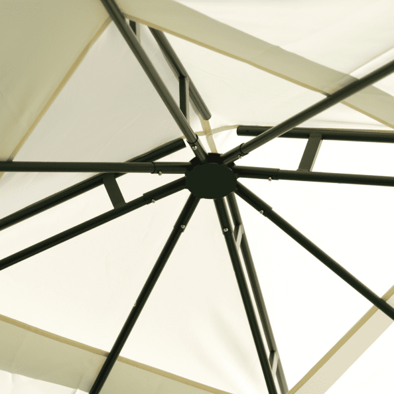 Gazebo fisso rettangolare 3x2 mt telo ecrù 180gr, struttura in ferro Tomaino GAZ 363