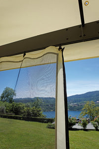 Gazebo in alluminio con tende laterali, 3x4 mt, ecru' 350gr Nebraska