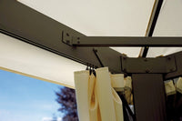 Gazebo in alluminio con tende laterali, 3x4 mt, ecru' 350gr Nebraska