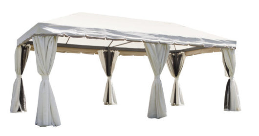 Gazebo in alluminio con tende laterali, 3x6 mt, ecru' 350gr Nebraska