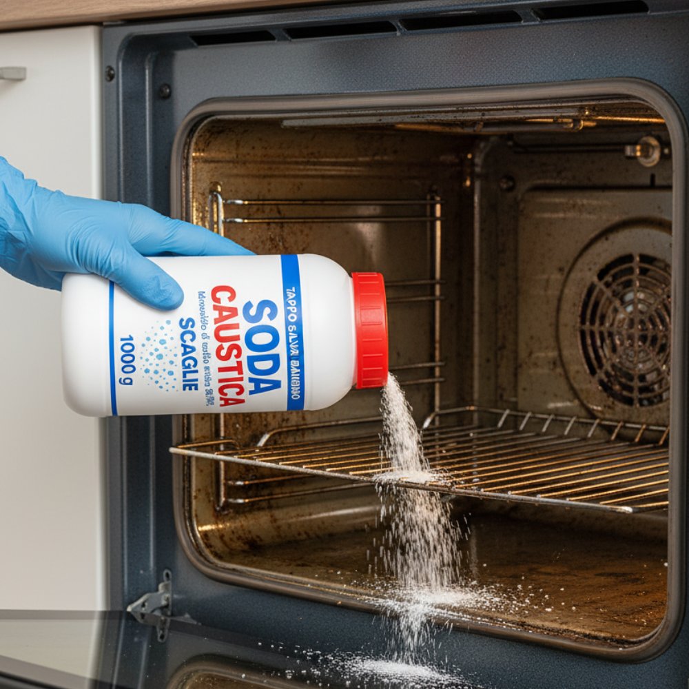 Soda caustica in scaglie per pulizia e sgrassaggio formato 1 kg