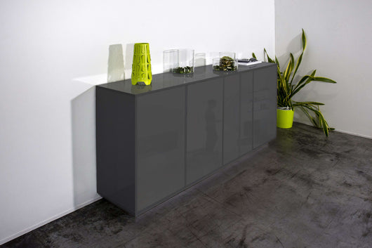 Credenza cucina 180cm buffet mobile soggiorno moderno antracite Ceila Report