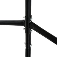 Rella Appendiabiti Attaccapanni in Metallo, Stand per Vestiti con Rotelle, Nero, 150x60x170cm