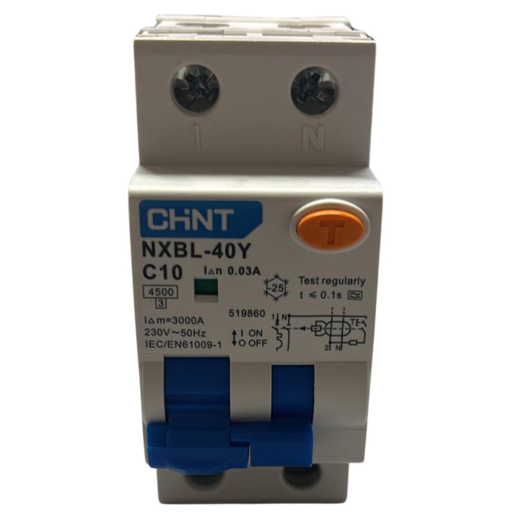 Chint 519860 nxbl40y c10 1p+n 6a 30ma 4,5ka interruttore magnetotermico
