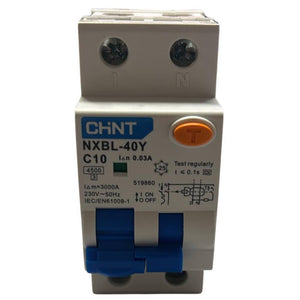 Chint 519860 nxbl40y c10 1p+n 6a 30ma 4,5ka interruttore magnetotermico