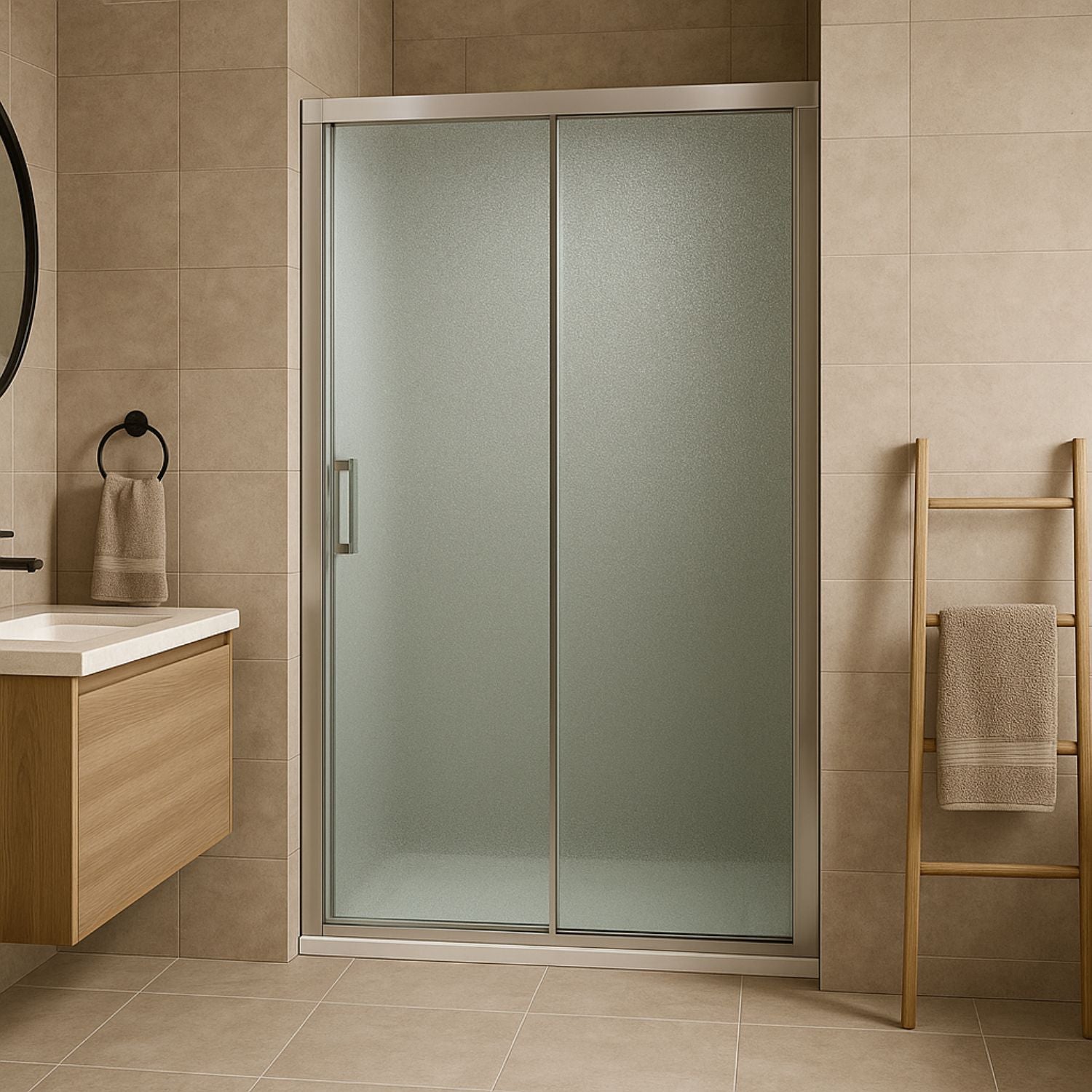 Lato porta box doccia angolare nicchia dafne cristallo 6 mm 110 cm stampato