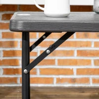 Tavolo da Giardino Pieghevole per 4 Persone con Altezza Regolabile, in Acciaio e HDPE, 118x60x74 cm