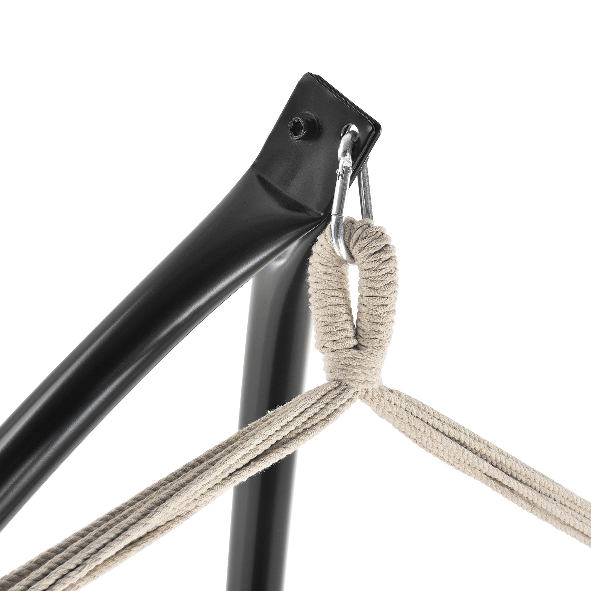 Supporto per Sedia Amaca 205x110x110 cm Metallo Nero casa.pro