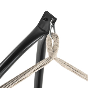 Supporto per Sedia Amaca 205x110x110 cm Metallo Nero casa.pro