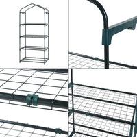 Serra da Giardino Chaam a 4 Piani a Rete 158 x 69 x 49 cm Verde [en.casa]