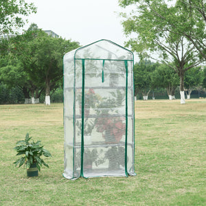 Serra da Giardino Chaam a 4 Piani a Rete 158 x 69 x 49 cm Bianco [en.casa]