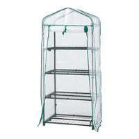 Serra da Giardino Chaam a 4 Piani a Rete 158 x 69 x 49 cm Bianco [en.casa]