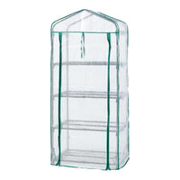 Serra da Giardino Chaam a 4 Piani a Rete 158 x 69 x 49 cm Bianco [en.casa]