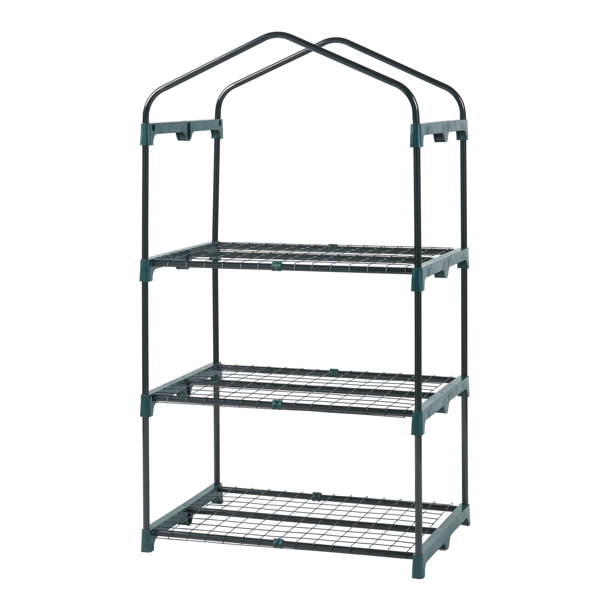 Serra da Giardino Chaam a 3 Piani a Rete 125 x 69 x 49 cm Bianco [en.casa]