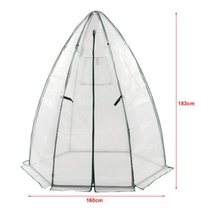 Serra da Giardino Hunze per Coltivazione Piante Copertura Semitrasparente Bianco Alto 183 cm [en.casa]