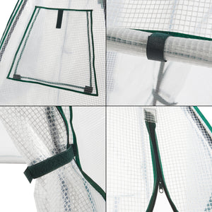 Serra da Giardino Hunze per Coltivazione Piante Copertura Semitrasparente Bianco Alto 183 cm [en.casa]