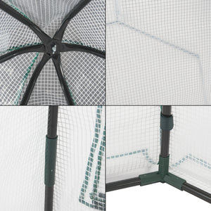 Serra da Giardino Hunze per Coltivazione Piante Copertura Semitrasparente Bianco Alto 183 cm [en.casa]