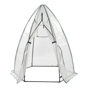 Serra da Giardino Hunze per Coltivazione Piante Copertura Semitrasparente Bianco Alto 183 cm [en.casa]