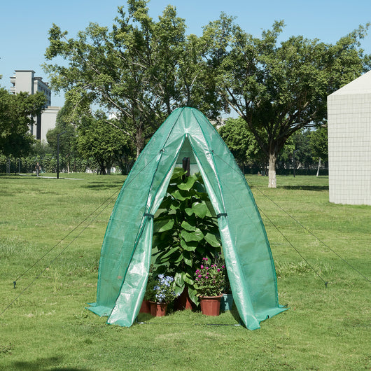 Serra da Giardino Hunze per Coltivazione Piante Copertura Semitrasparente Verde Alto 183 cm [en.casa]