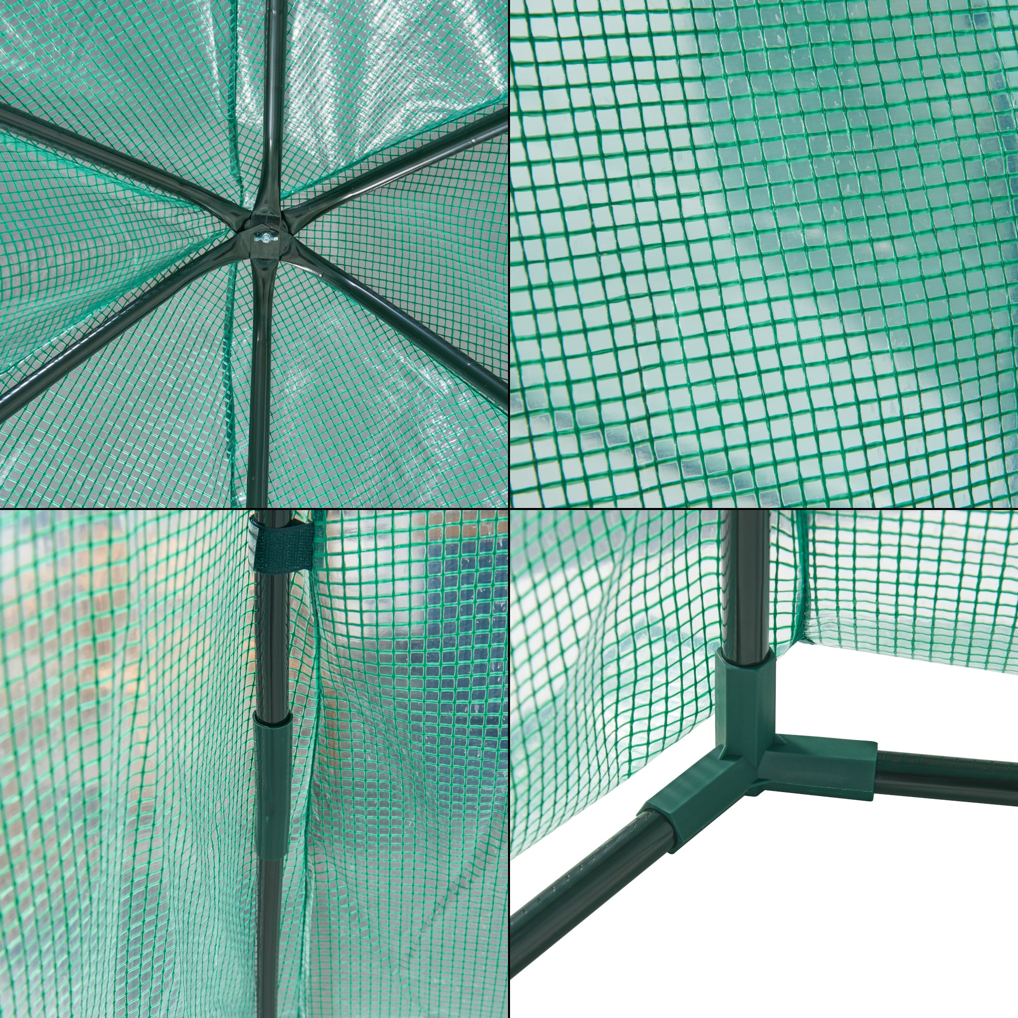 Serra da Giardino Hunze per Coltivazione Piante Copertura Semitrasparente Verde Alto 200 cm [en.casa]