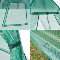 Serra da Giardino Hunze per Coltivazione Piante Copertura Semitrasparente Verde Alto 200 cm [en.casa]