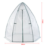 Serra da Giardino Hunze per Coltivazione Piante Copertura Semitrasparente Bianco Alto 200 cm [en.casa]