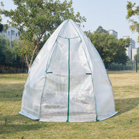 Serra da Giardino Hunze per Coltivazione Piante Copertura Semitrasparente Bianco Alto 200 cm [en.casa]