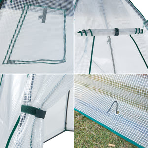 Serra da Giardino Hunze per Coltivazione Piante Copertura Semitrasparente Bianco Alto 200 cm [en.casa]