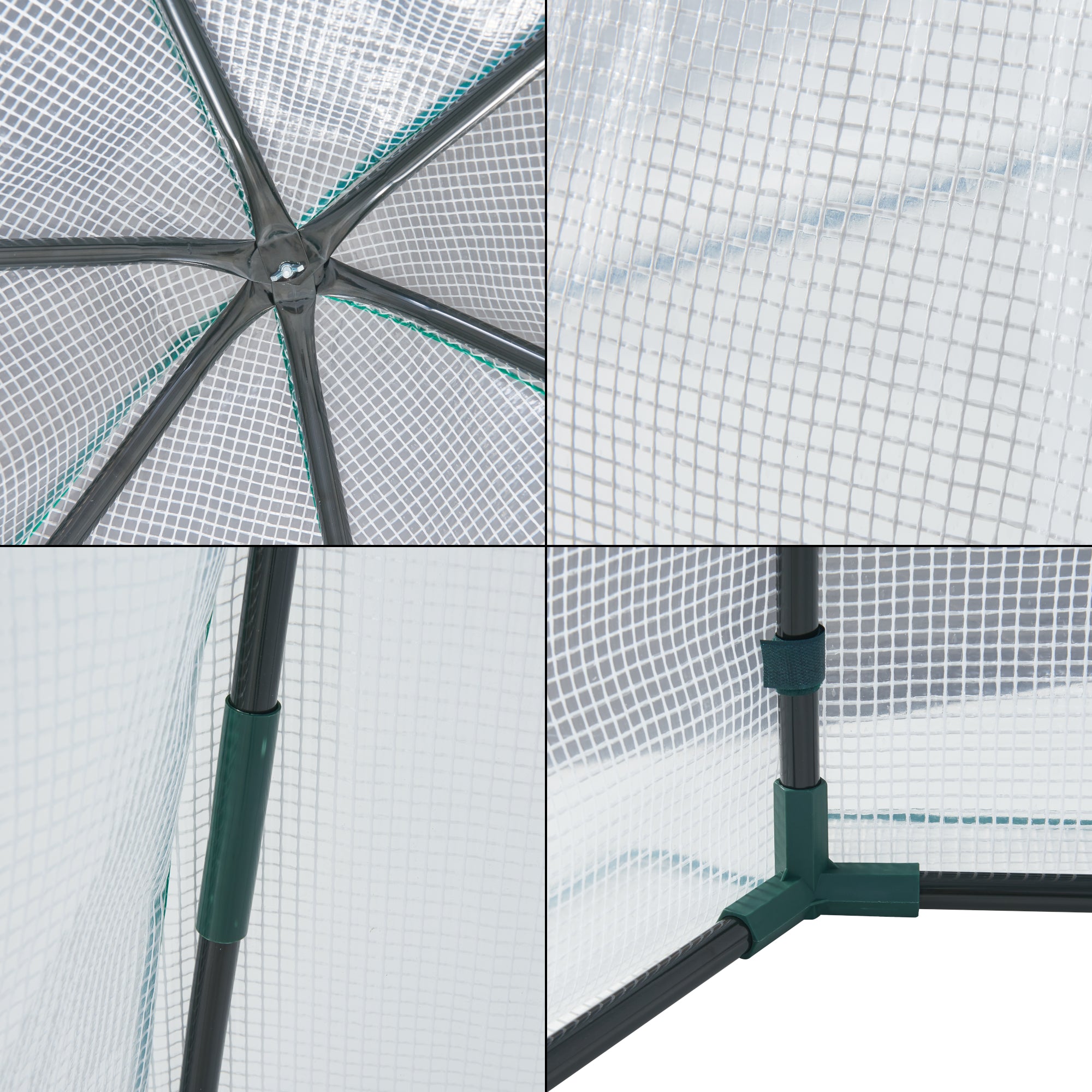 Serra da Giardino Hunze per Coltivazione Piante Copertura Semitrasparente Bianco Alto 200 cm [en.casa]