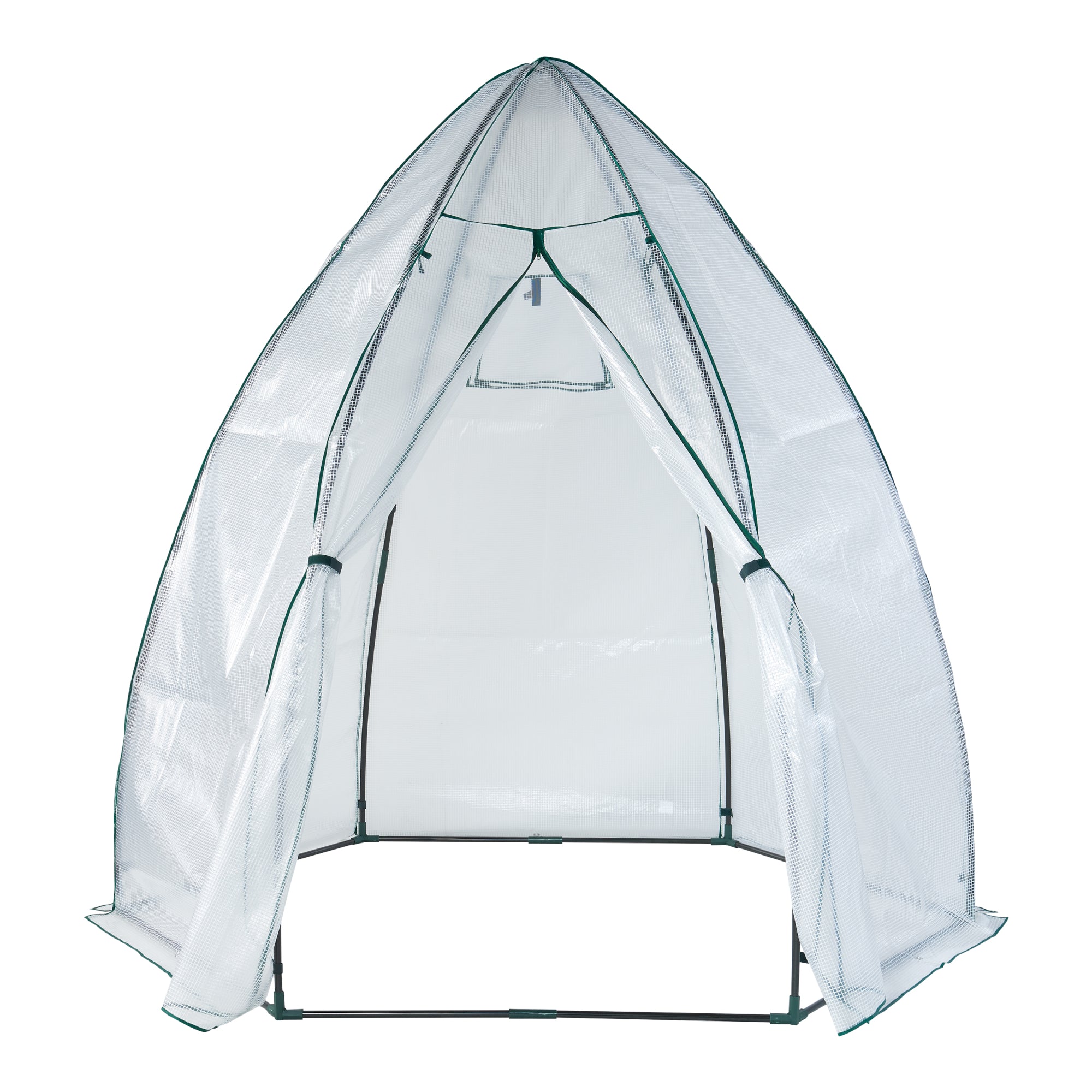 Serra da Giardino Hunze per Coltivazione Piante Copertura Semitrasparente Bianco Alto 200 cm [en.casa]