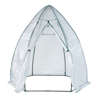 Serra da Giardino Hunze per Coltivazione Piante Copertura Semitrasparente Bianco Alto 200 cm [en.casa]