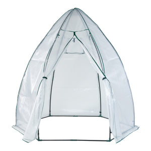 Serra da Giardino Hunze per Coltivazione Piante Copertura Semitrasparente Bianco Alto 200 cm [en.casa]