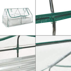 Aiuola Balsorano Rialzata con Copertura Mini Serra 186 x 96 x 98 cm - Trasparente [en.casa]