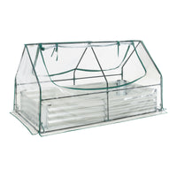 Aiuola Balsorano Rialzata con Copertura Mini Serra 186 x 96 x 98 cm - Trasparente [en.casa]