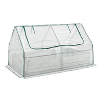 Aiuola Balsorano Rialzata con Copertura Mini Serra 186 x 96 x 98 cm - Bianco [en.casa]